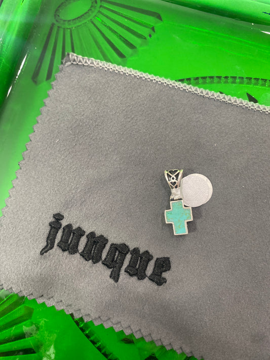 .925 Sterling Turquoise Cross Charm Pen
