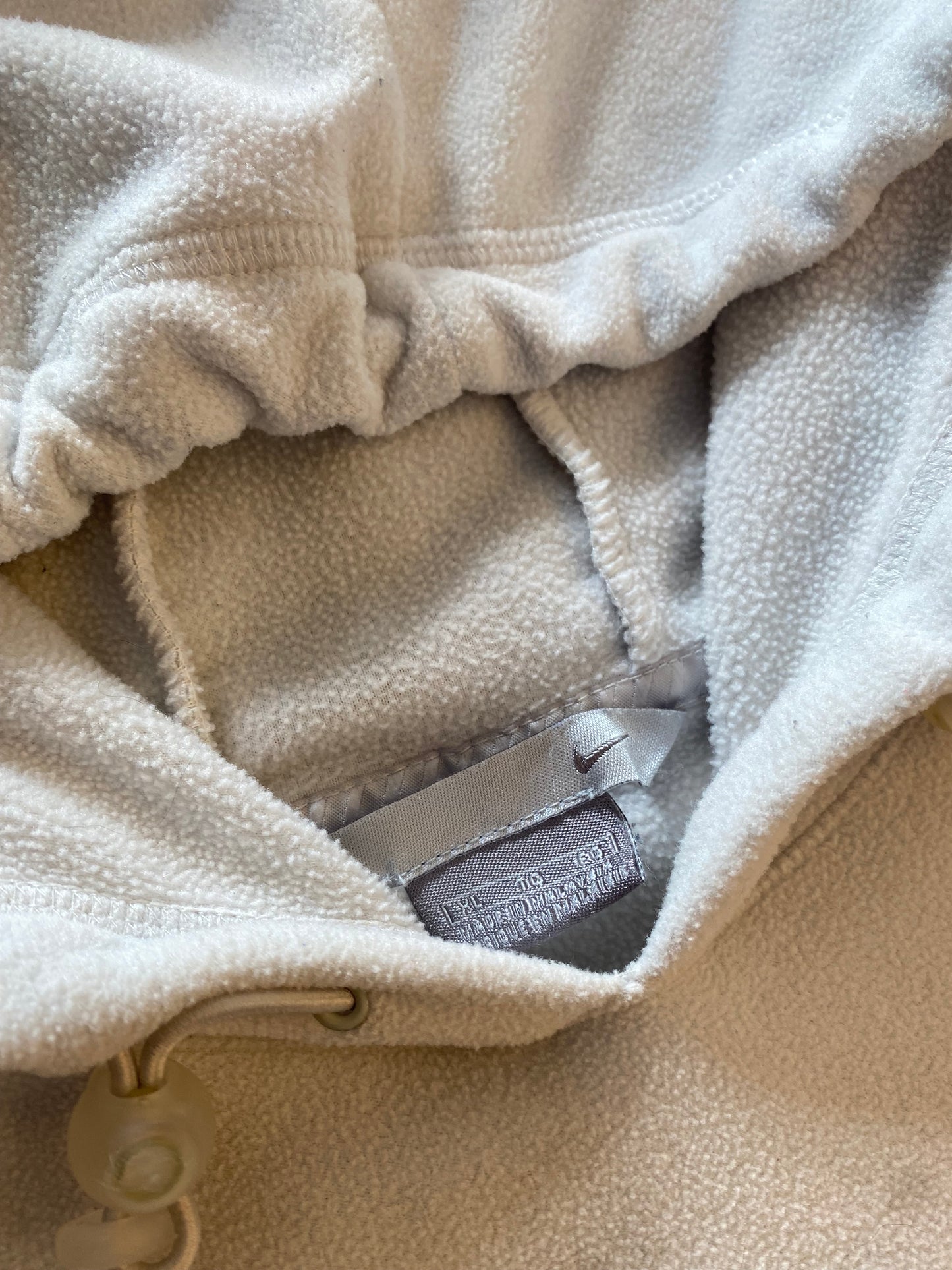 Vintage Y2K Nike Center Swoosh Hoodie Light Grey Size XL