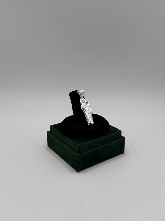 .925 Sterling Silver San Judas solid pendant 1.5”
