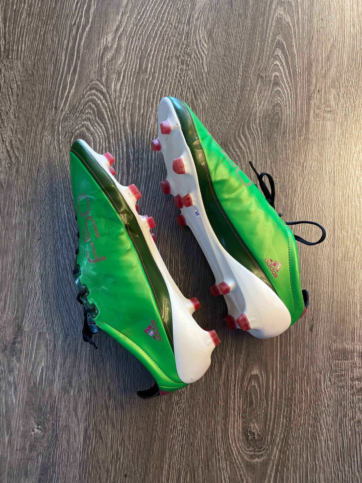 Adidas F50 Adizero Lime Green Pink Soccer Cleats Boots Sz 12