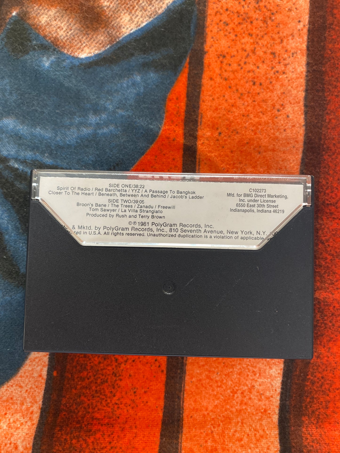 Rush Exit Stage Left Cassette Tape