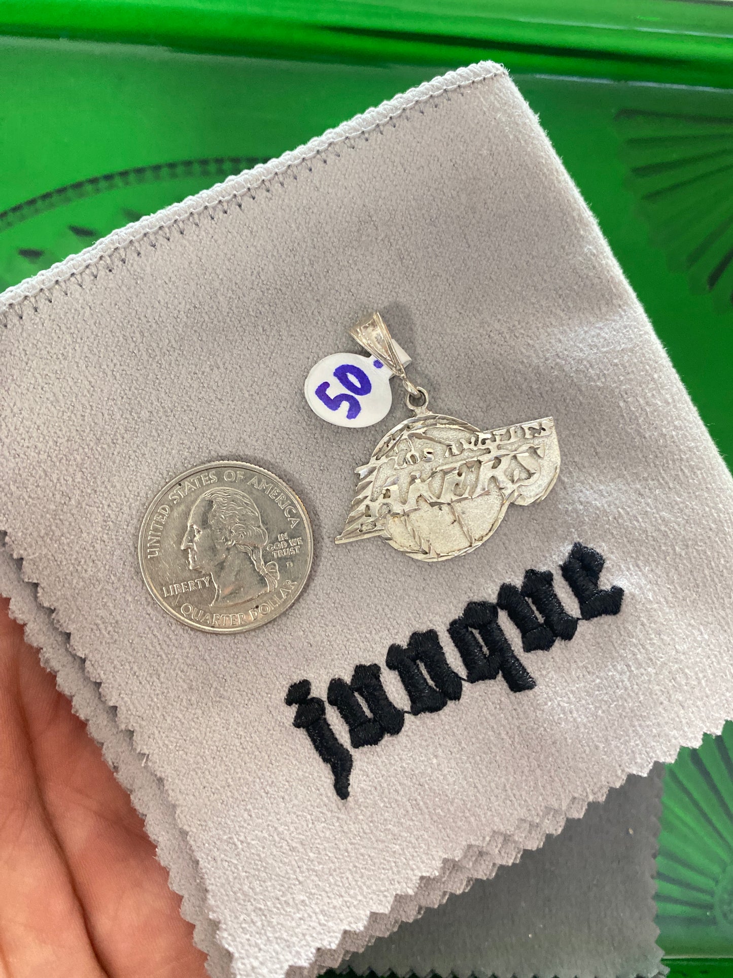 .925 Sterling Silver Los Angeles Lakers Pendant