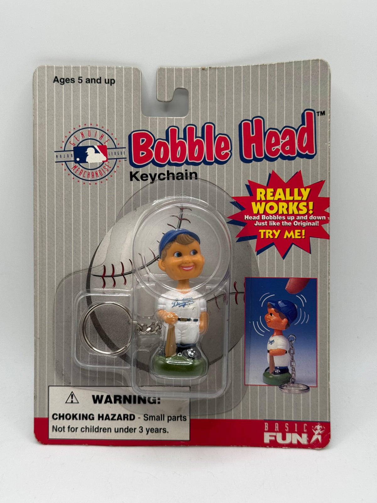 Vintage Los Angeles Dodgers MLB Bobble Head Keychain