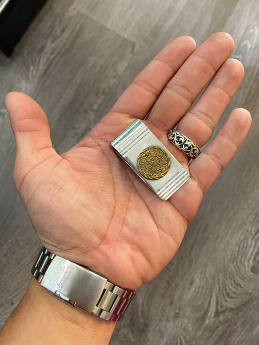 .925 Sterling Silver Aztec Money Clip