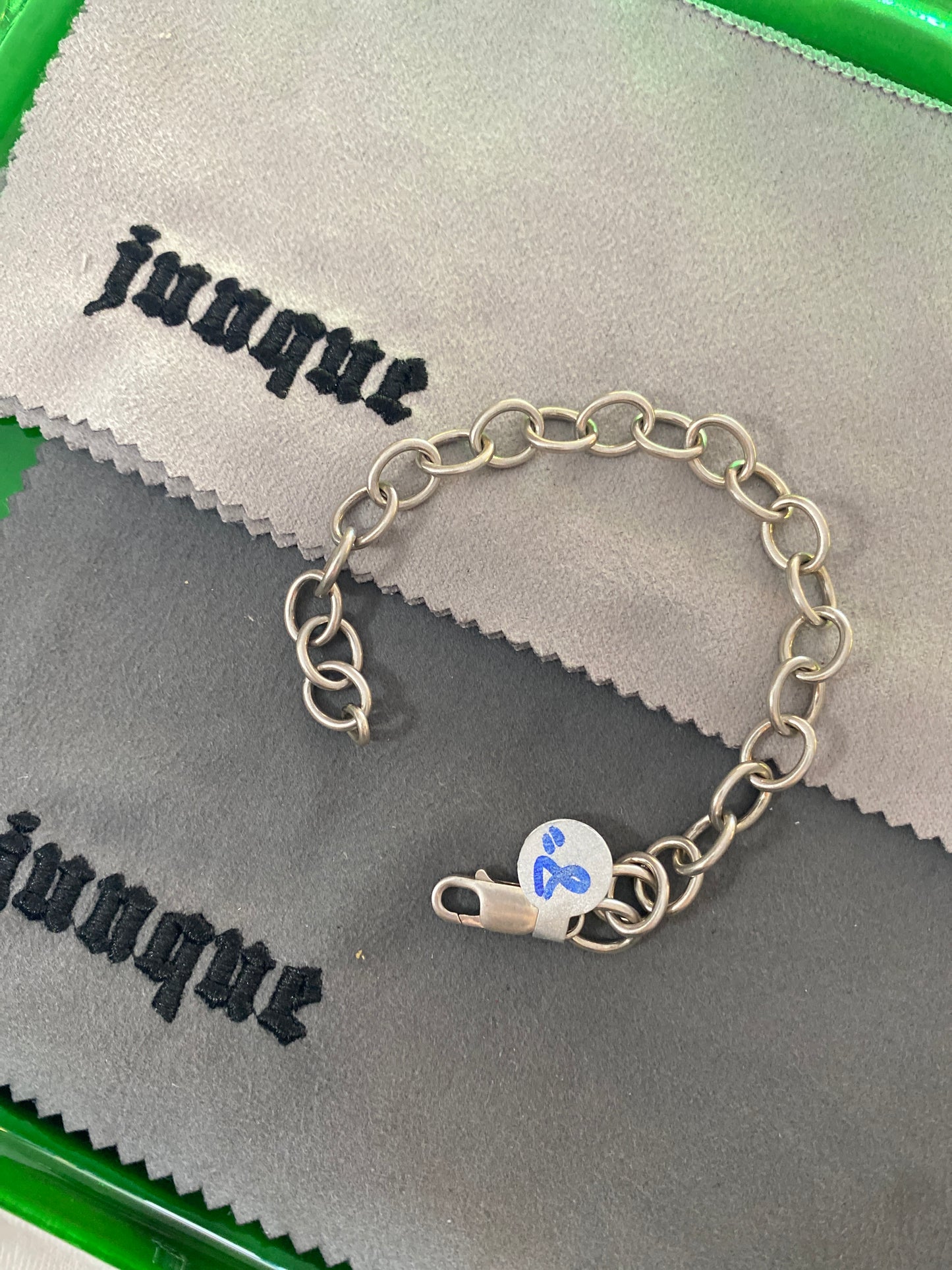 .925 Sterling Silver Tiffany Style Rope Link Bracelet Sz 8”