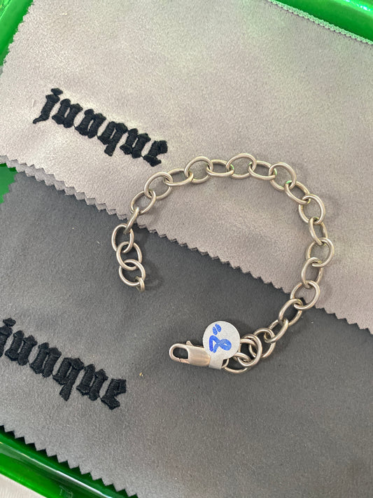 .925 Sterling Silver Tiffany Style Rope Link Bracelet Sz 8”