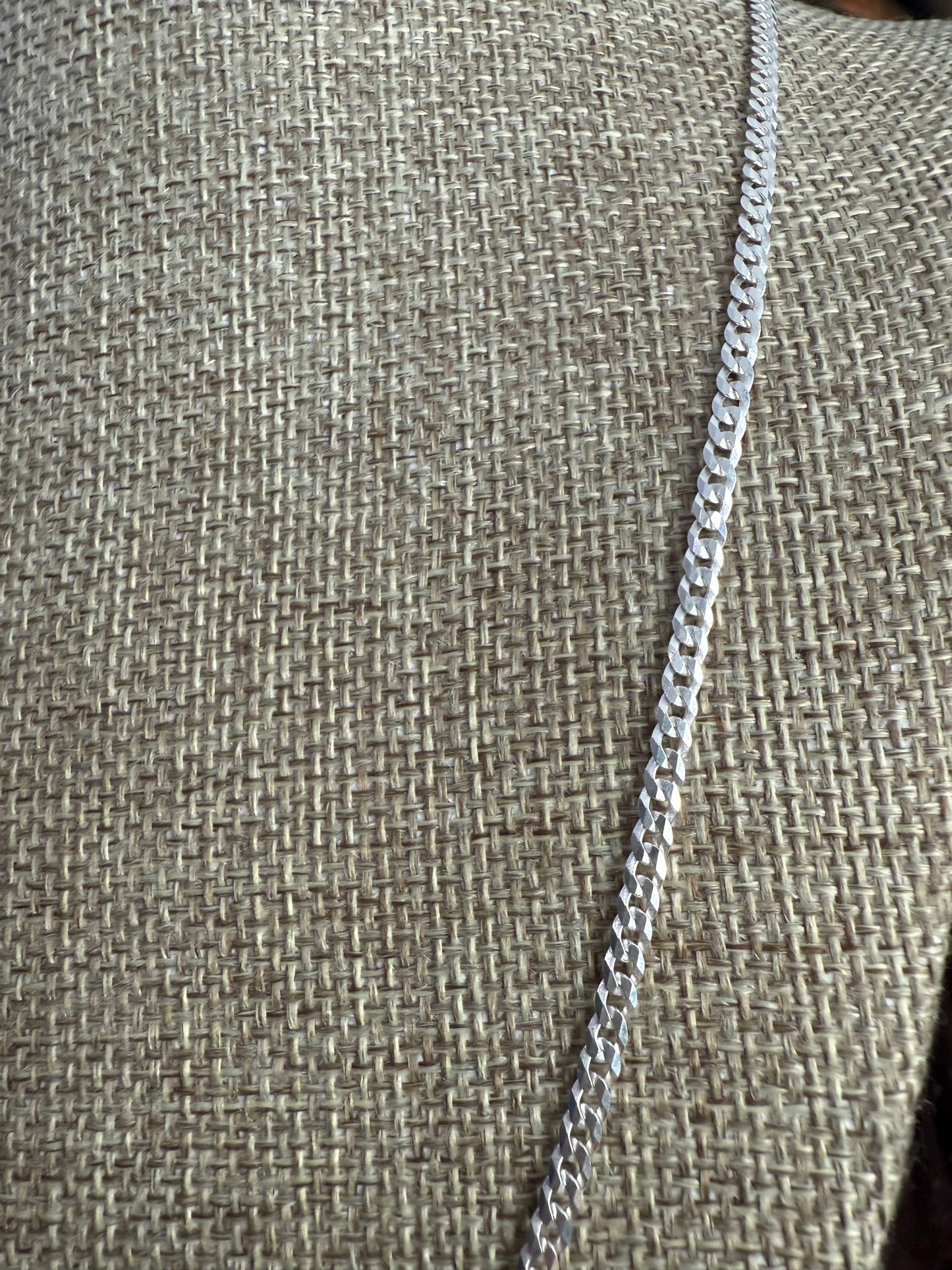 .925 Sterling Silver Cuban Link Chain 24”