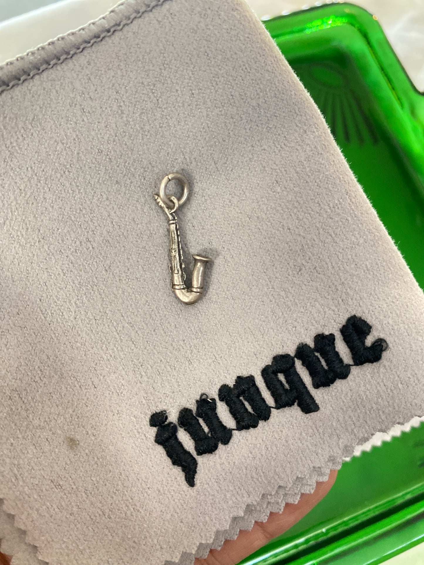 .925 Sterling Silver Mini Saxaphone Pendant