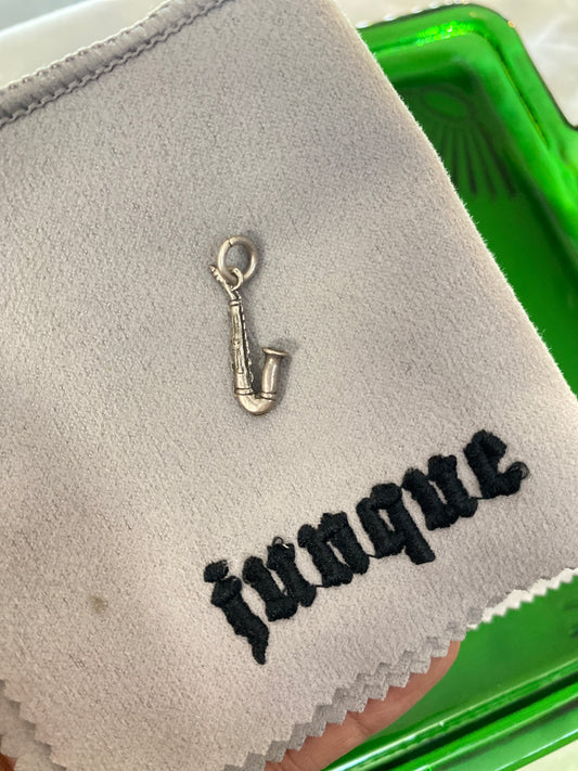 .925 Sterling Silver Mini Saxaphone Pendant