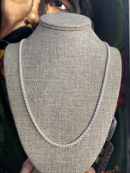 .925 Sterling Silver Venetian Link Chain Sz 24”