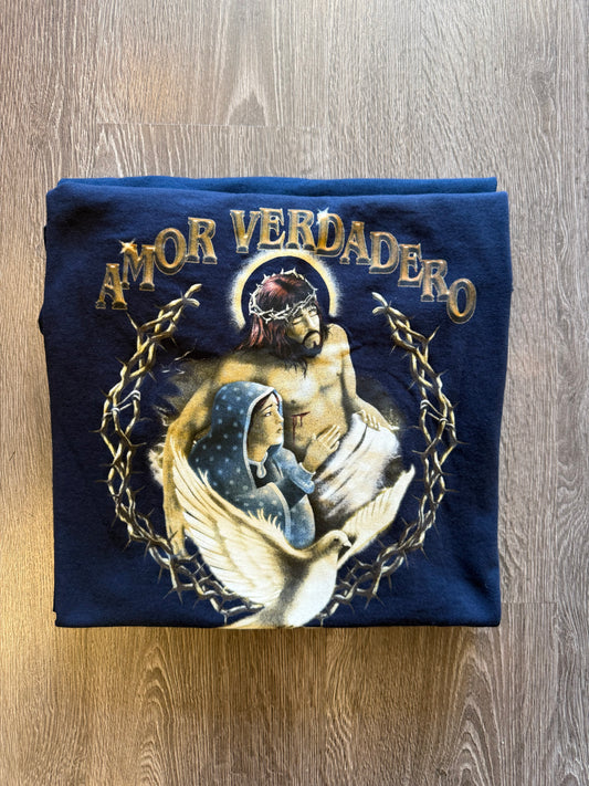 Vintage Mexican Jesus “amor verdadero” shirt sz. XL