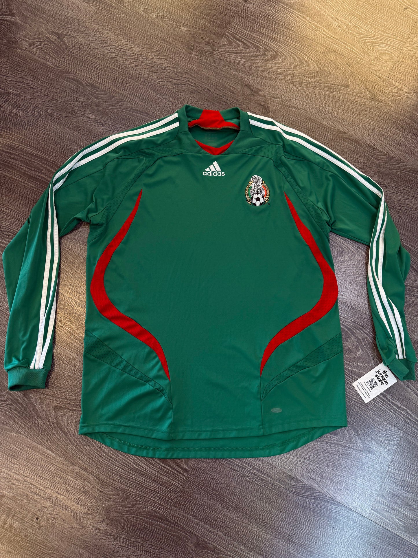 2006 Adidas Mexico National Team Long Sleeve Soccer Jersey Green Red Size XL