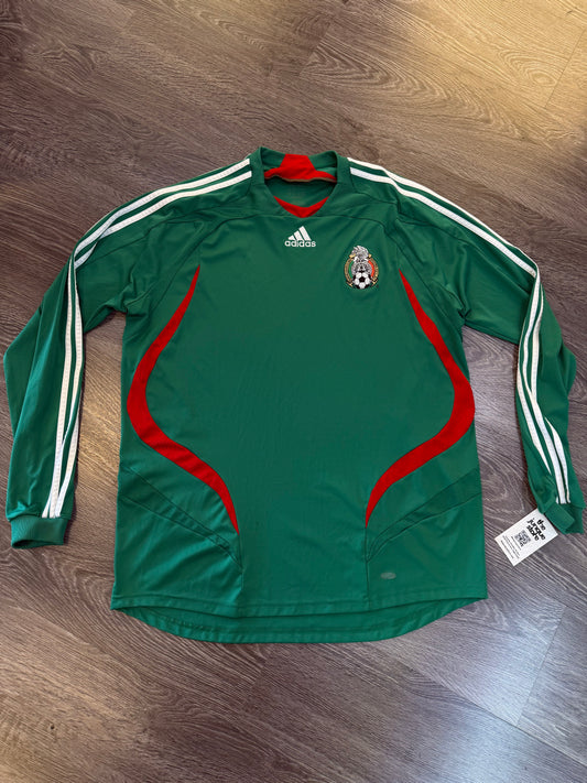 2006 Adidas Mexico National Team Long Sleeve Soccer Jersey Green Red Size XL