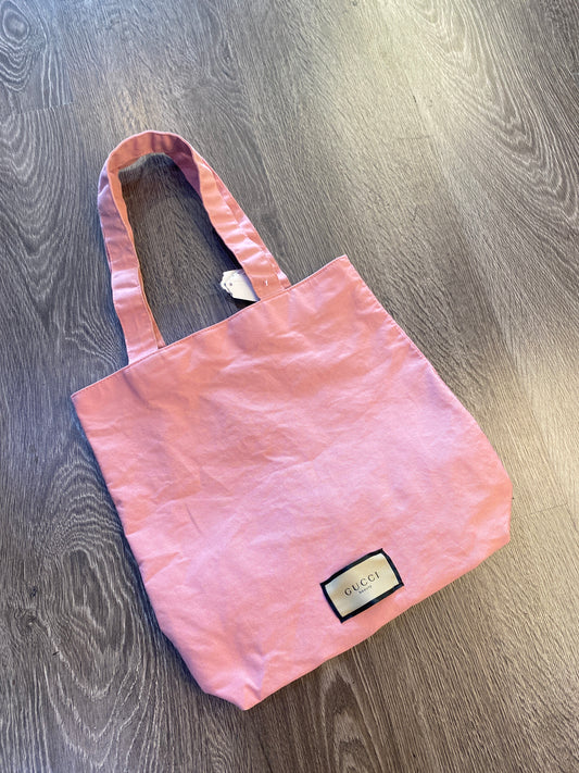 Gucci Dust Bag Tote Bag Floral Interior Pink