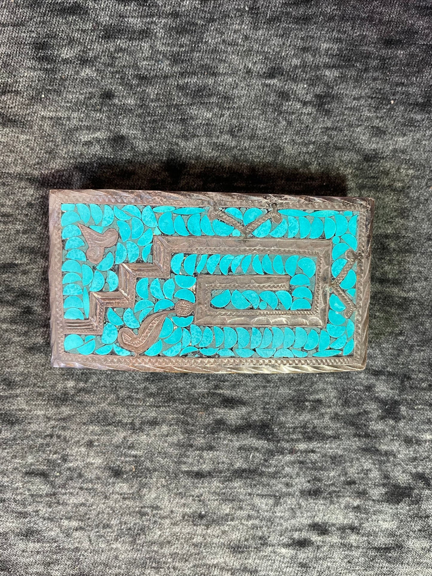 .925 sterling silver turquoise belt buckle