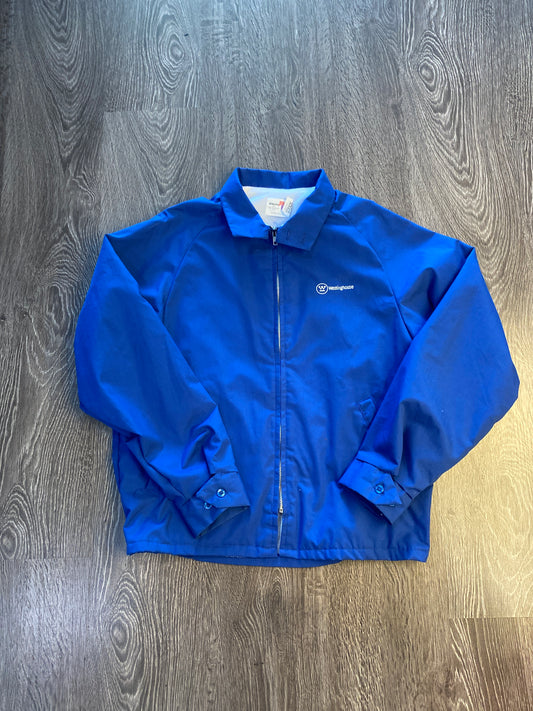 Vintage Westinghouse Harrington Jacket Royal Blue Sz Large