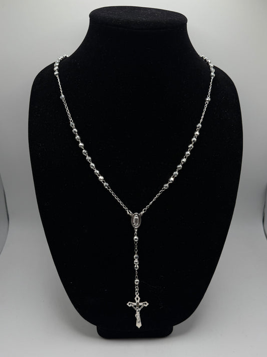 .925 Sterling Silver Rosario rosary 34”