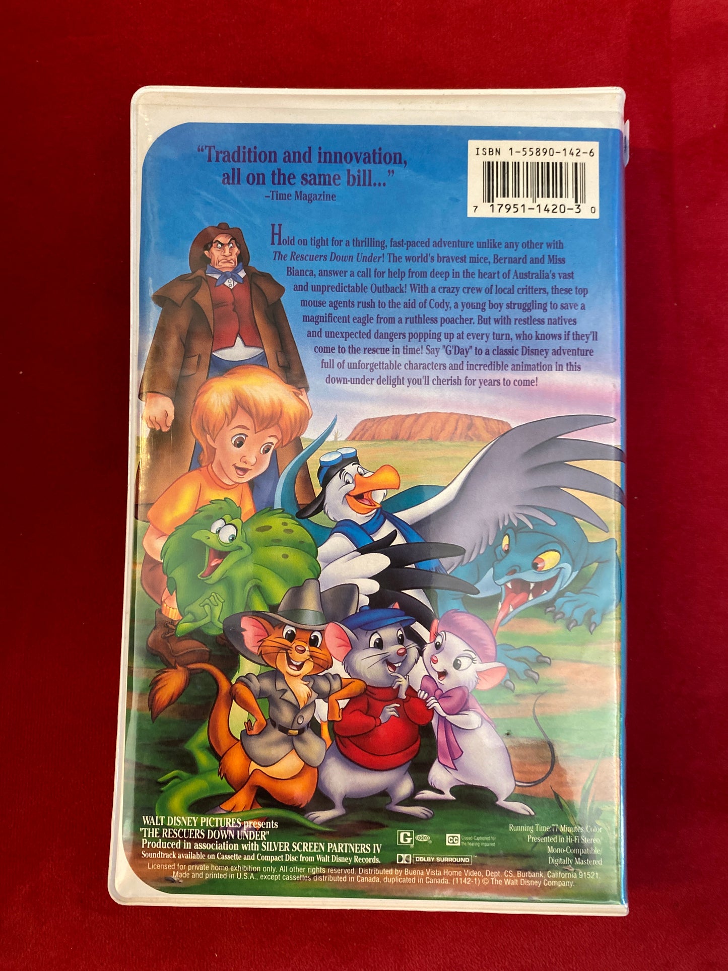 Disney The Rescuers From Down Under VHS Movie