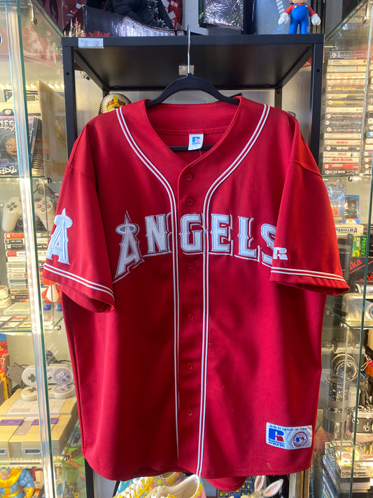 Vintage Y2K Russell Anaheim Angels Jersey Red Sz XL