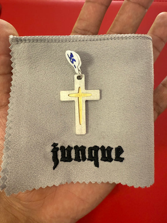 .925 Sterling silver pendant cross double sided