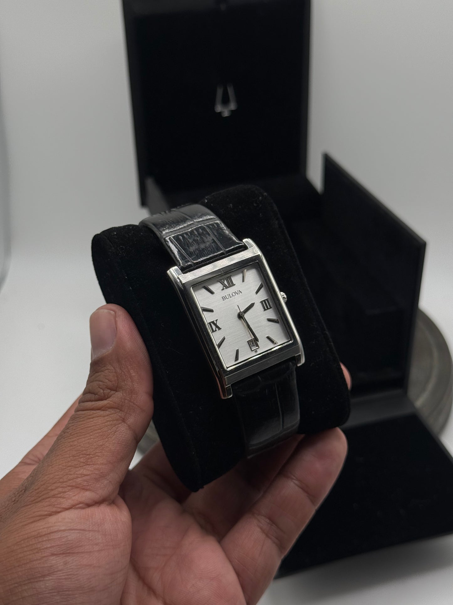 Bulova stainless steel tank watch
