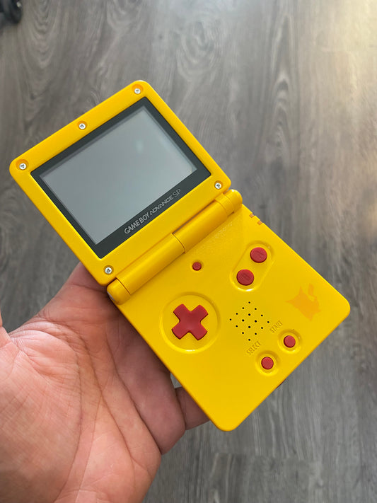 Nintendo Gameboy Advance SP Modded Yellow Pikachu