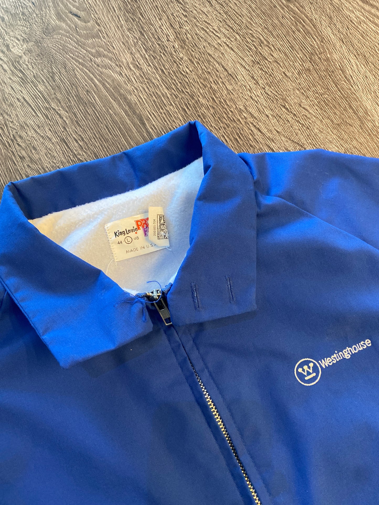 Vintage Westinghouse Harrington Jacket Royal Blue Sz Large