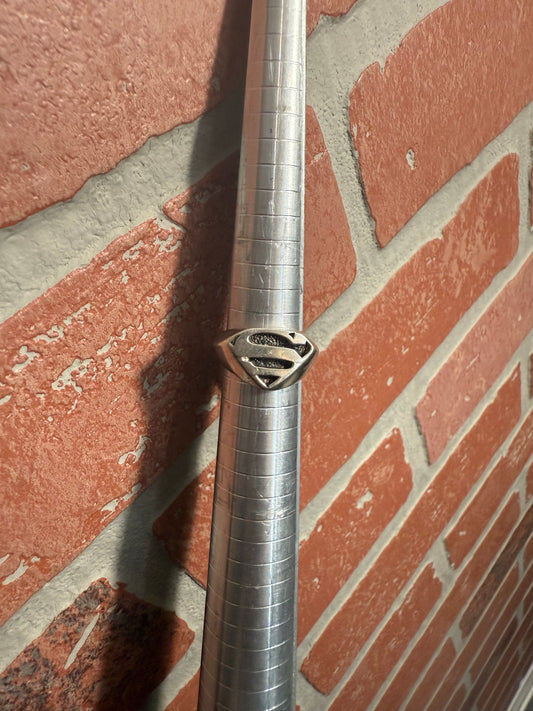 .925 Sterling silver Superman ring 7.5”