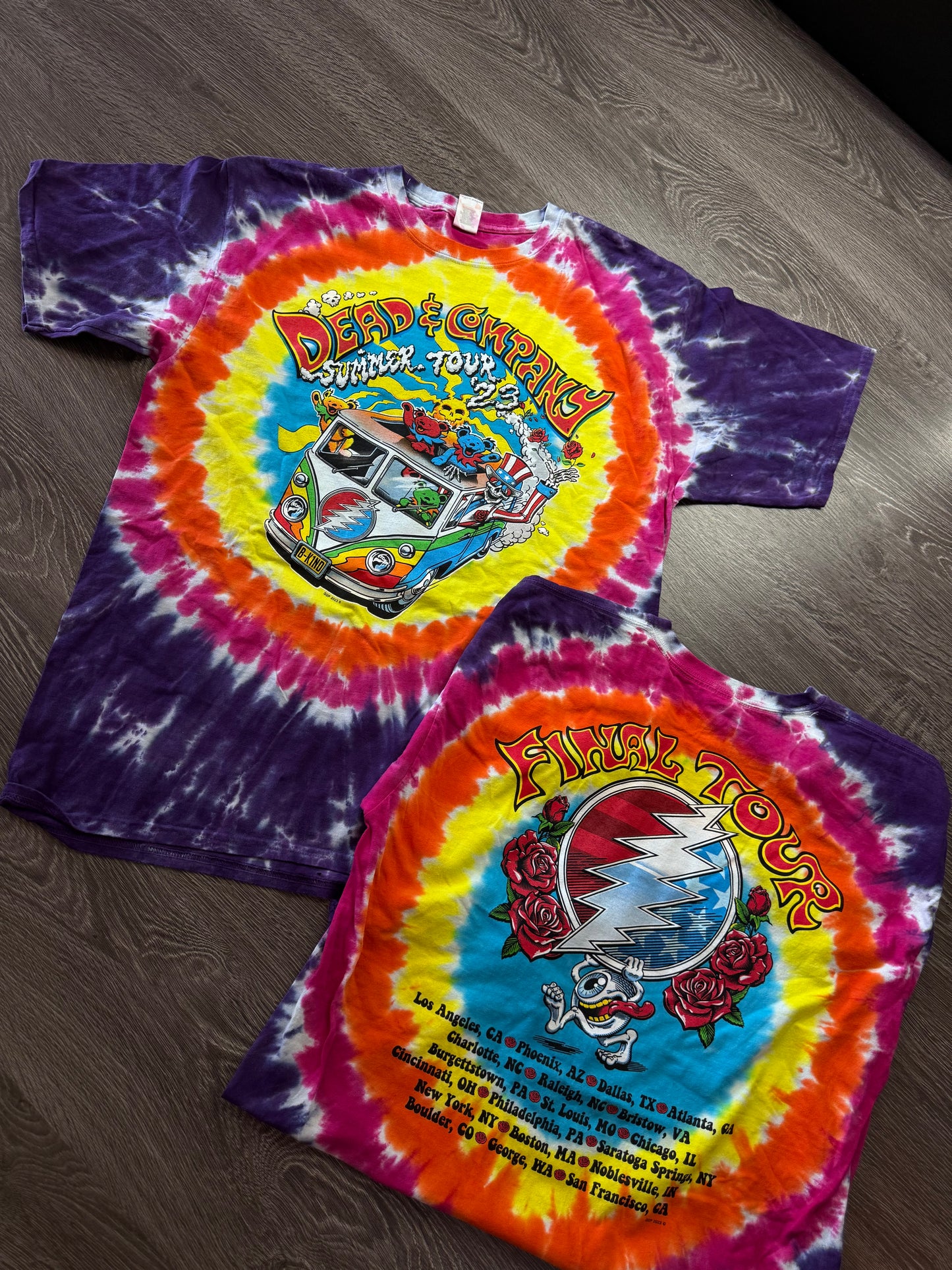 Grateful Dead and Co. Bears Bus 2023 tie dye tour shirt sz. XL