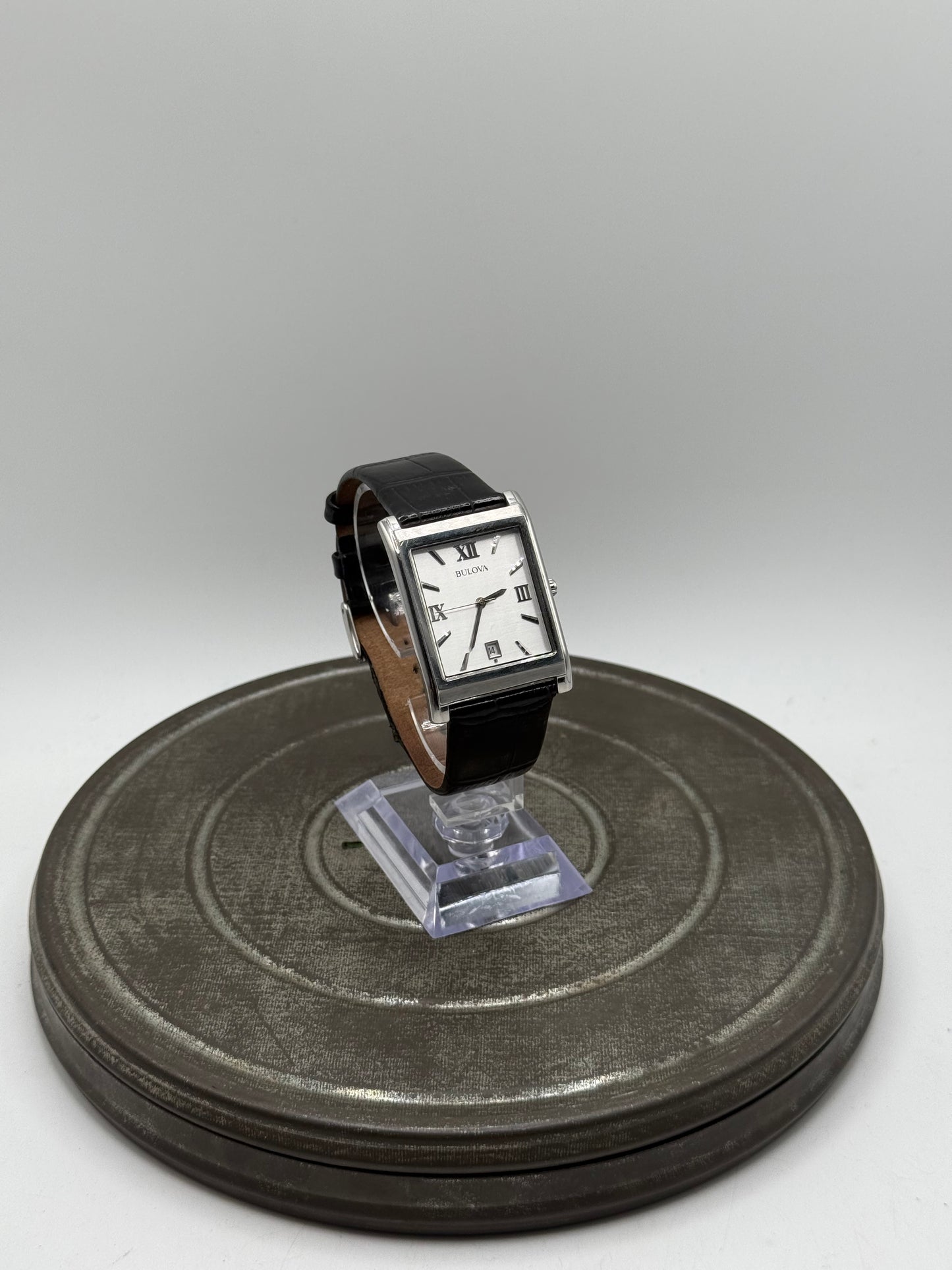 Bulova stainless steel tank watch