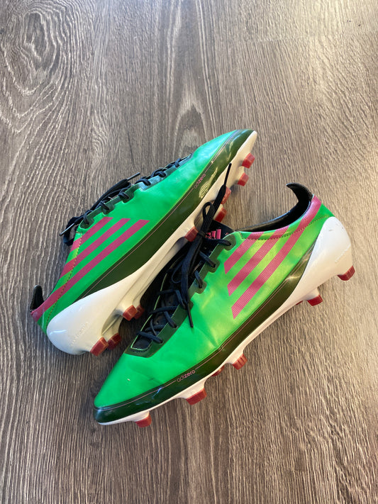 Adidas F50 Adizero Lime Green Pink Soccer Cleats Boots Sz 12