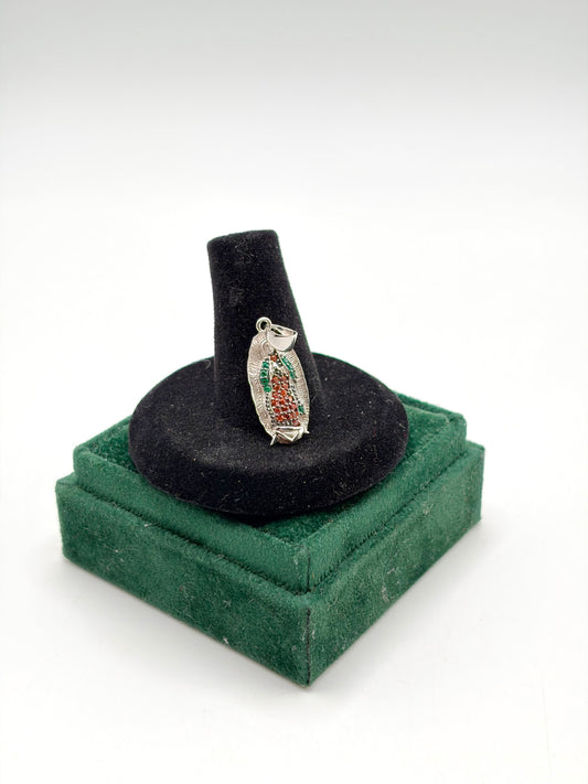 .925 Sterling Silver Saint Mary CZ.  Pendant