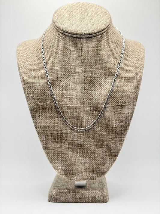 .925 Sterling Silver Tiger Eye Link Chain 20in