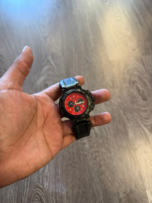 Red dial Oakley watch