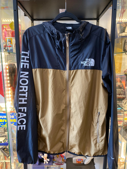 The North Face Black and Brown Windbreaker Jacket Sz Large