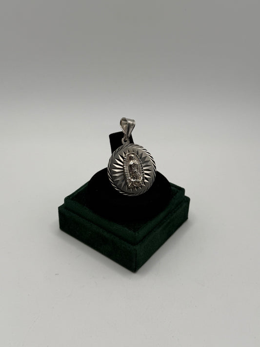 .925 Sterling Silver Virgin Mary Pendant