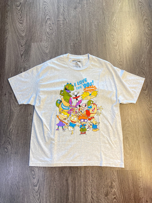 Nickelodeon I Love The 90s T-Shirt Grey Sz 2XL