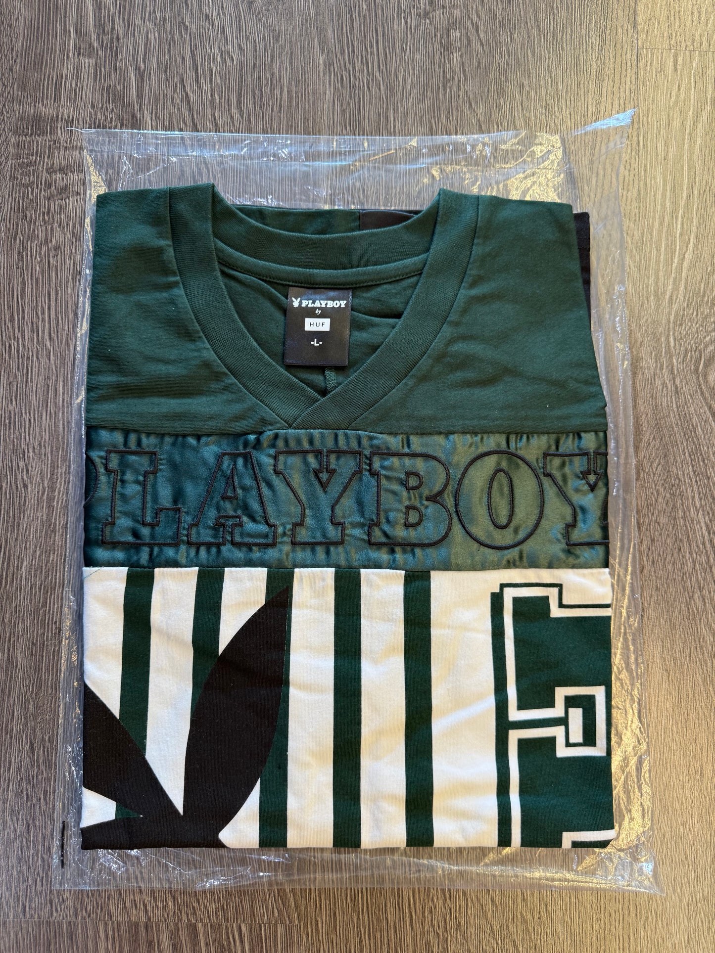 HUF Playboy green long sleeve jersey/shirt sz. L