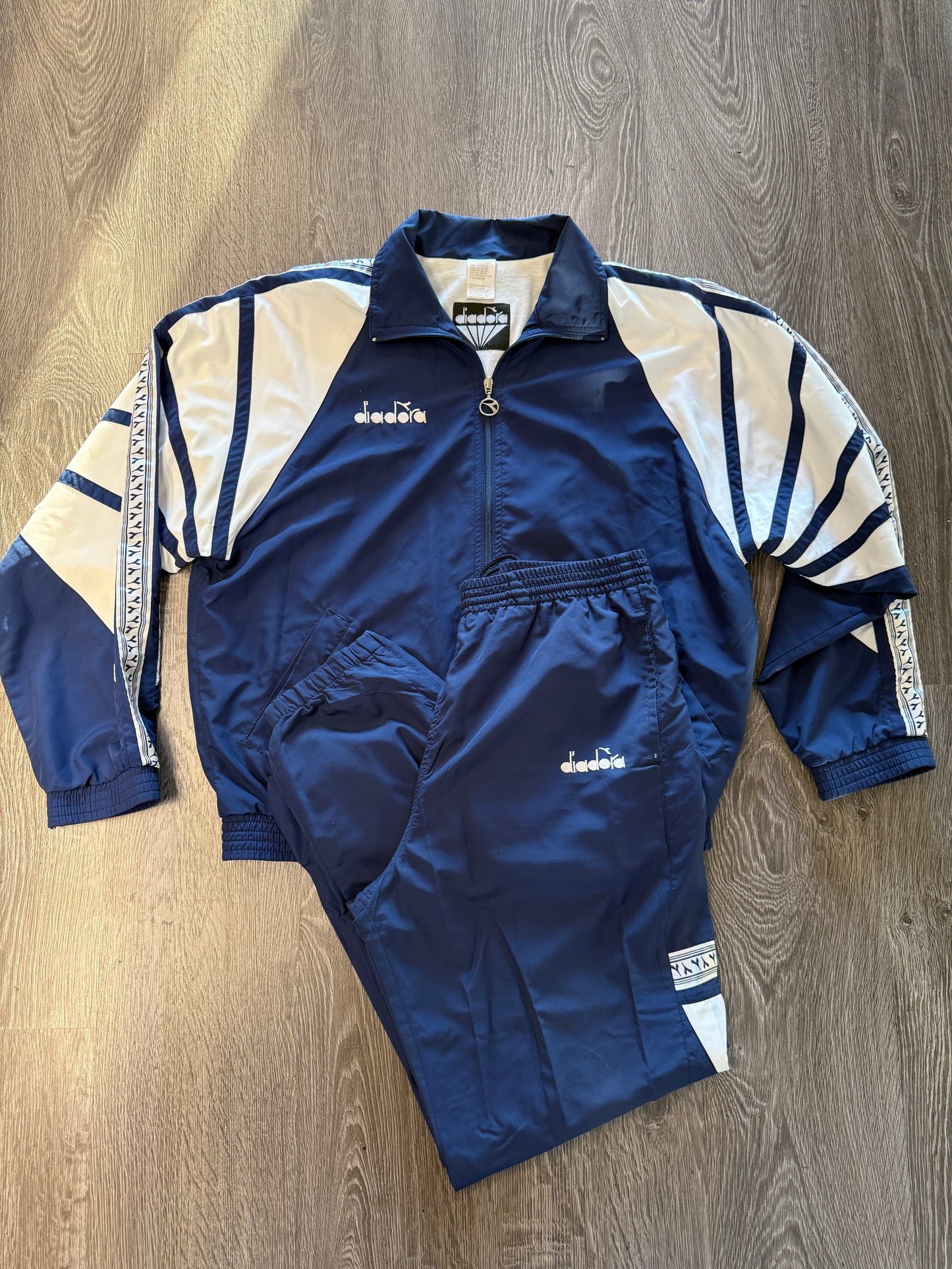 Vintage diadora soccer track suit