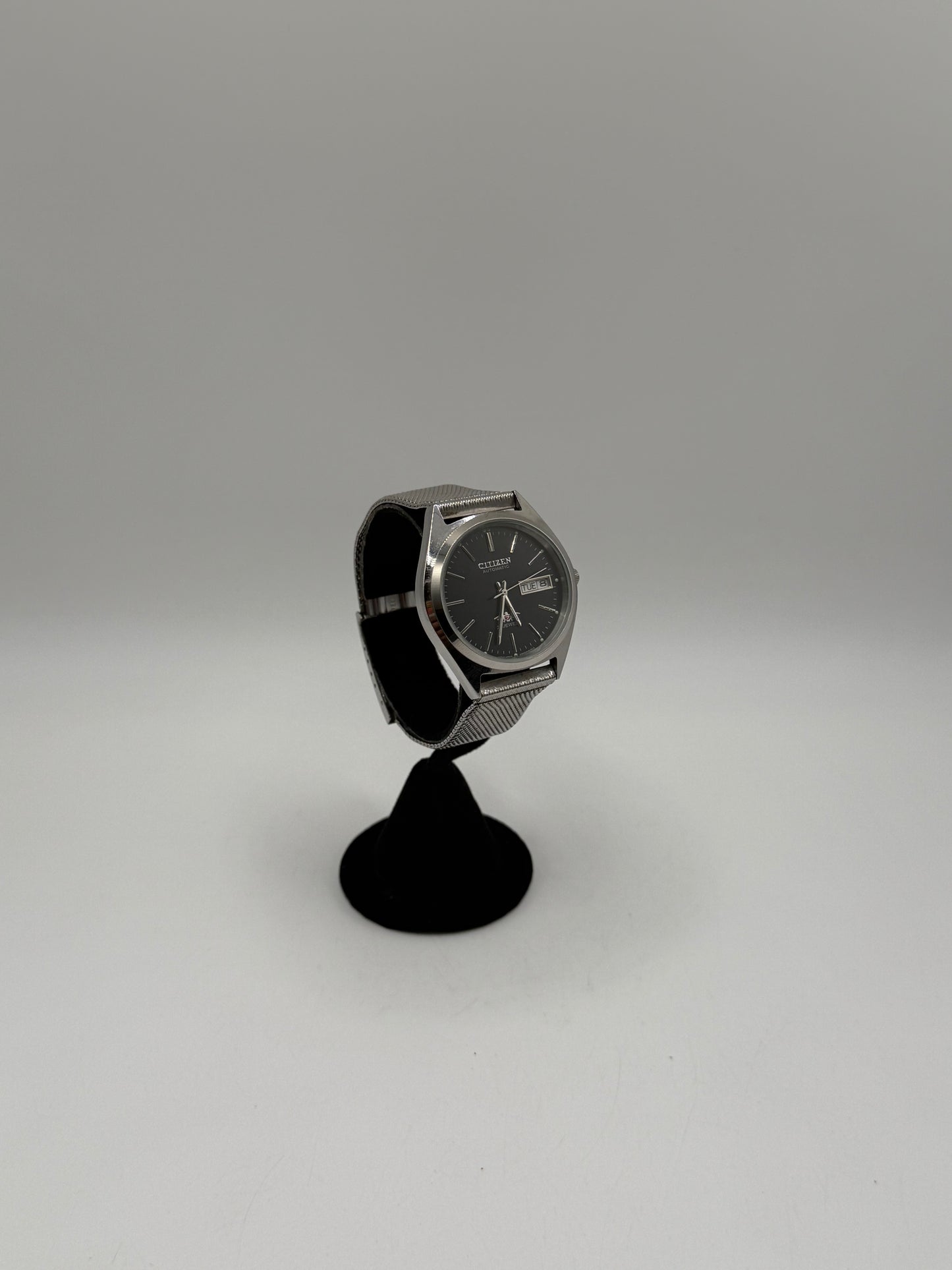 Vintage Citizen Black Dial Clear Case Back Automatic Watch