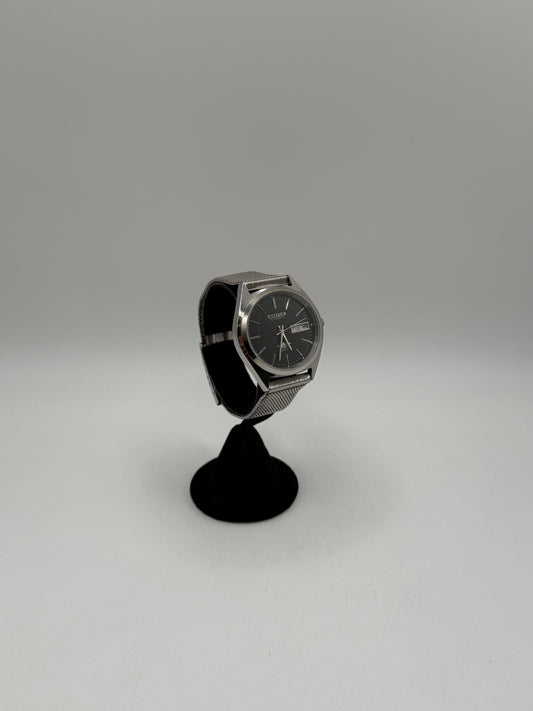 Vintage Citizen Black Dial Clear Case Back Automatic Watch