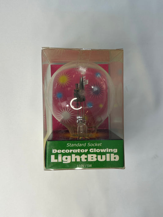 Decorative Glowing Light Bulb w/ Firework Pattern – Standard Socket