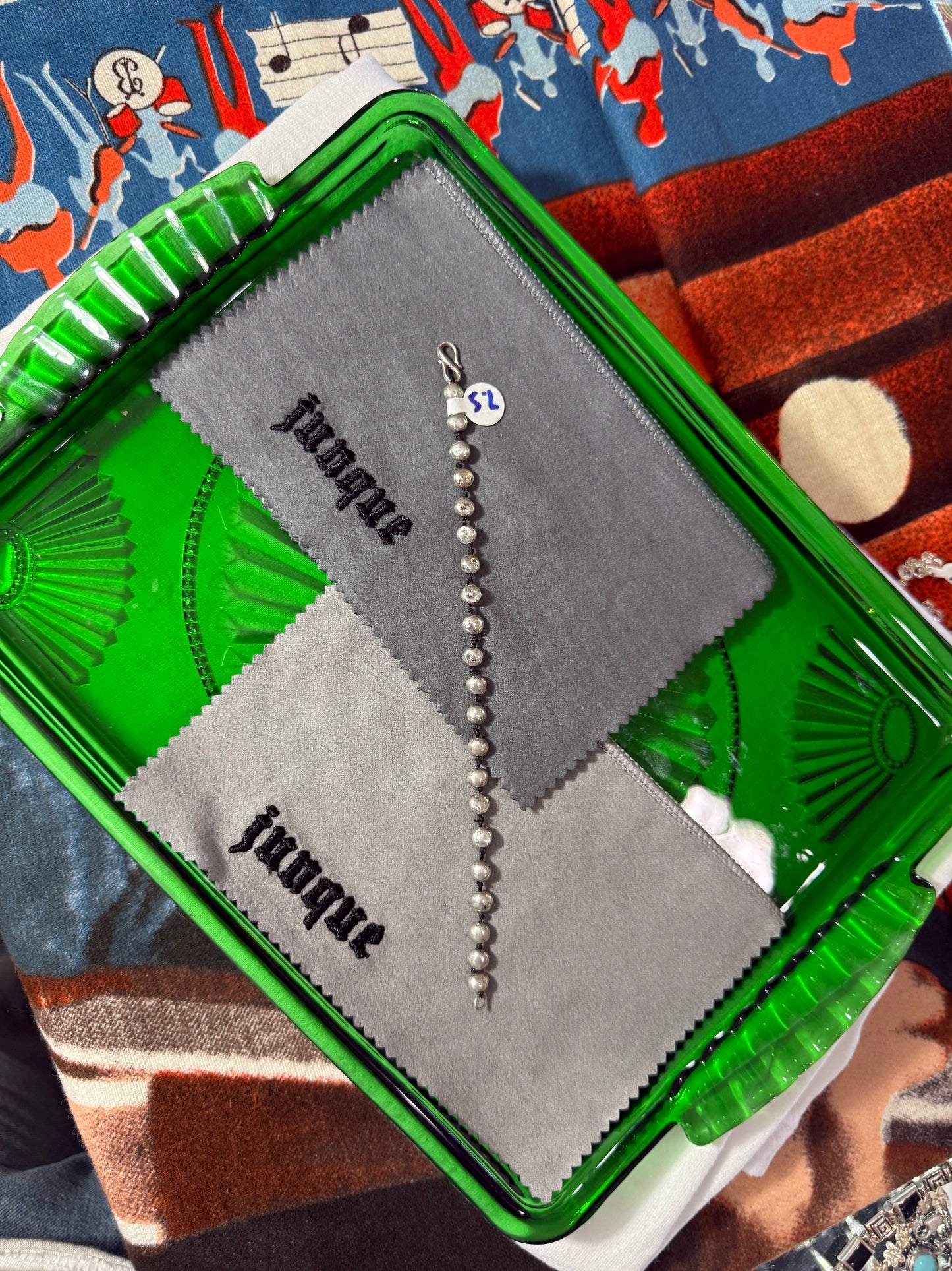 .925 Sterling Silver nugget balls bracelet 8”