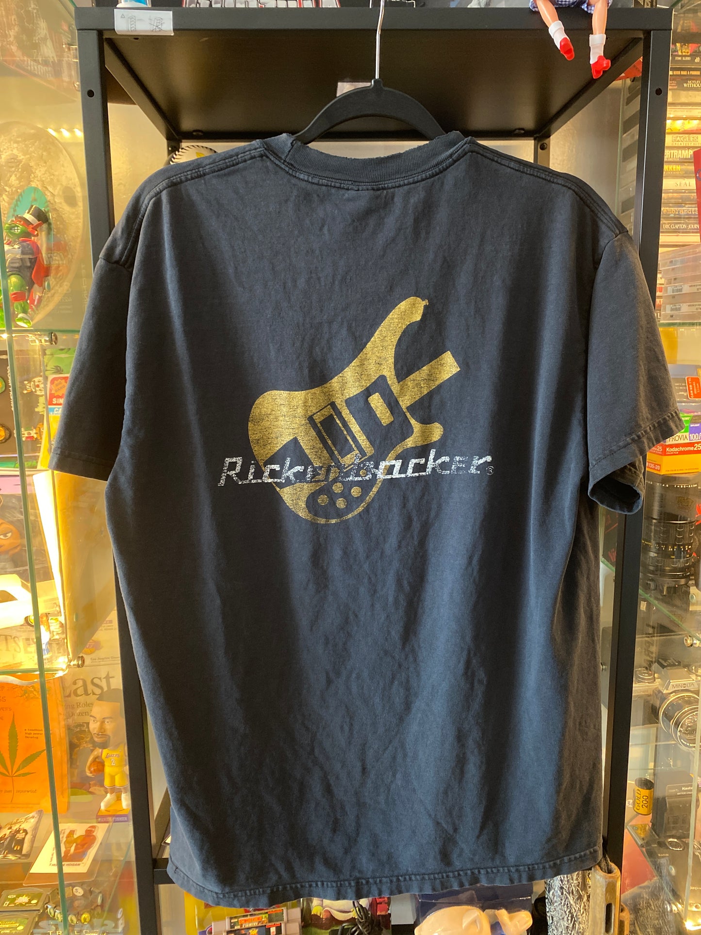 Vintage Rickenbacker Guitar T-Shirt Black Sz Large