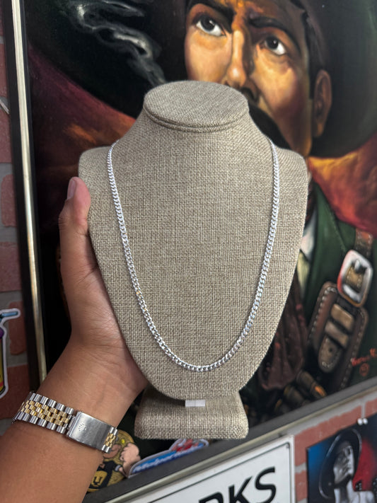 .925 Sterling Silver Cuban Link Chain 24”