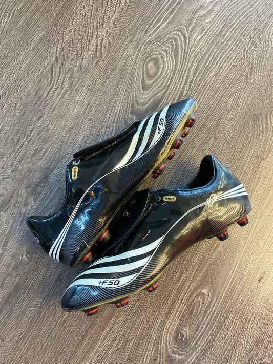 Adidas F50 Tunit Black White Soccer Cleats Boots Sz 12