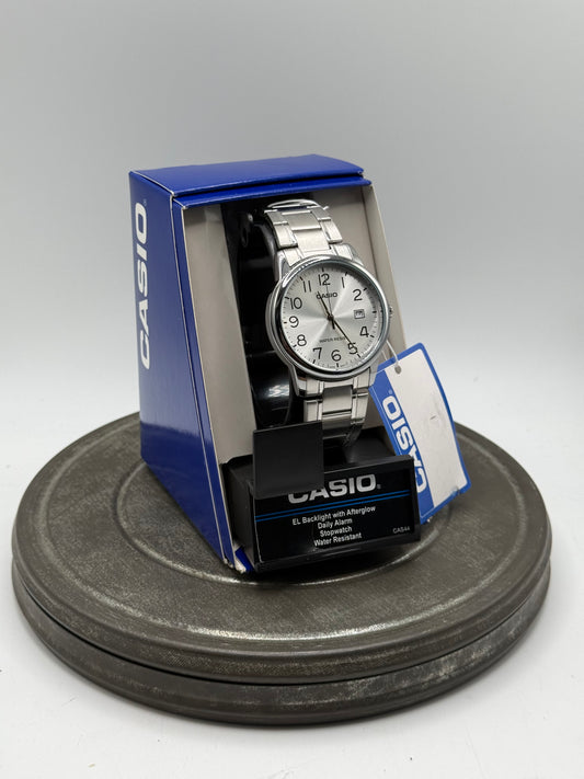 Casio stainless steel bracelet silver dial watch