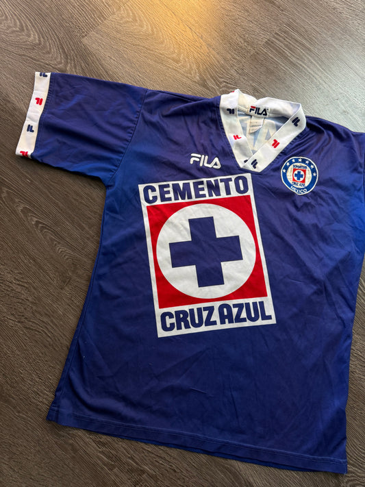 RARE Vintage Cruz Azul Home Jersey FILA Sz. L