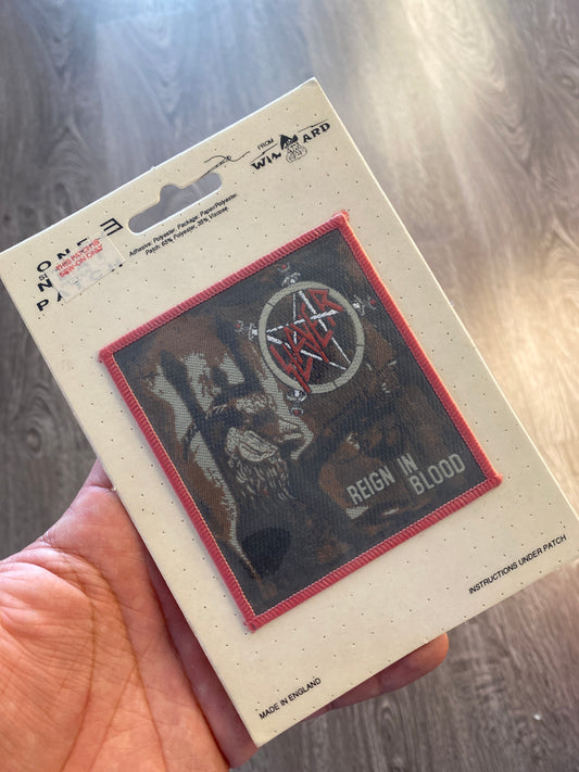 Vintage Slayer Reign In Blood Sew / Iron On Woven Patch Brockum Licensed Death Metal