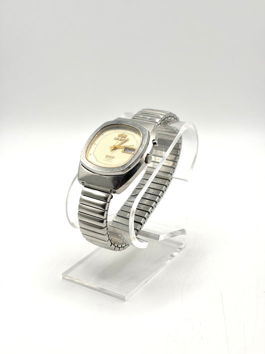 Orient Three Star Automatic Day-Date Stainless Steel Watch